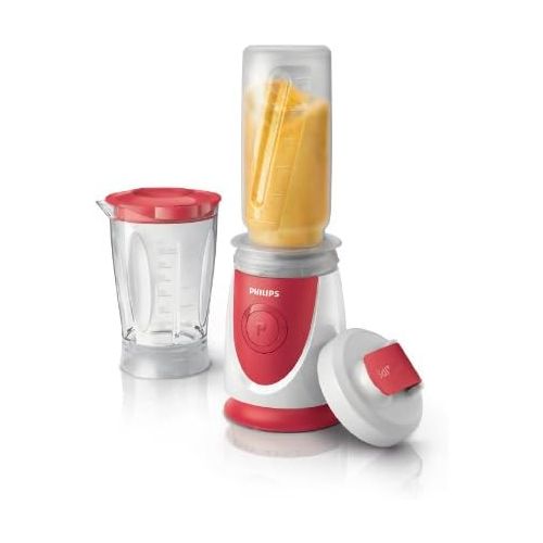 필립스 Philips HR 2872/00 hr2872/00 Mini Mixer Rot 350 W, Kunststoff, Rouge & Plastique transparent