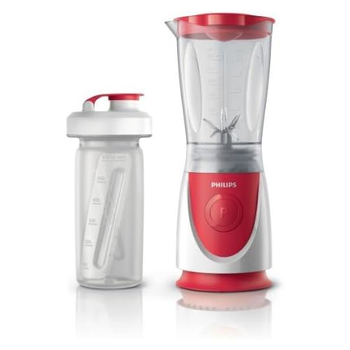 필립스 Philips HR 2872/00 hr2872/00 Mini Mixer Rot 350 W, Kunststoff, Rouge & Plastique transparent