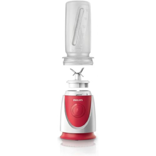 필립스 Philips HR 2872/00 hr2872/00 Mini Mixer Rot 350 W, Kunststoff, Rouge & Plastique transparent