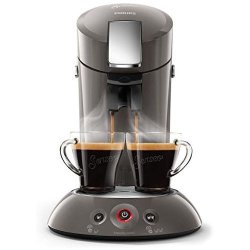 필립스 Philips Senseo HD6556/00 Kaffeepadmaschine (Crema Plus, Kaffeestarkewahl) dunkelgrau metall