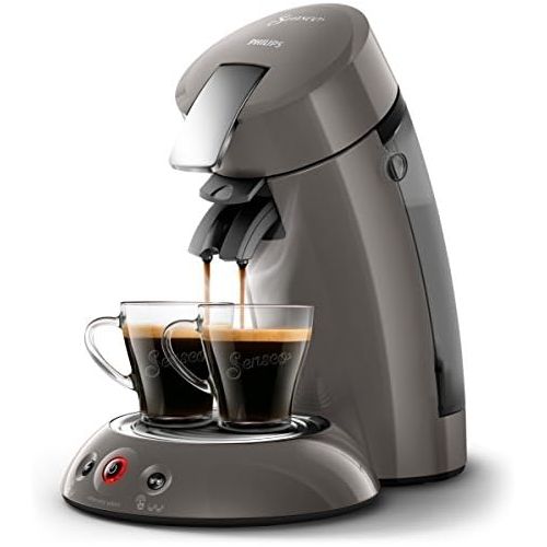 필립스 Philips Senseo HD6556/00 Kaffeepadmaschine (Crema Plus, Kaffeestarkewahl) dunkelgrau metall