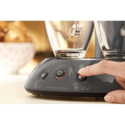 필립스 Philips Senseo HD6556/00 Kaffeepadmaschine (Crema Plus, Kaffeestarkewahl) dunkelgrau metall