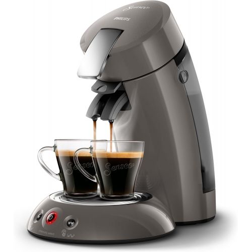 필립스 Philips Senseo HD6556/00 Kaffeepadmaschine (Crema Plus, Kaffeestarkewahl) dunkelgrau metall