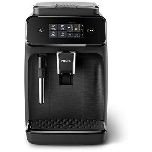 필립스 PHILIPS Philips EP1220/00 Serie 1200 Espresso-Kaffeeautomaten, mattes Schwarz, 1,8 l, Stahl