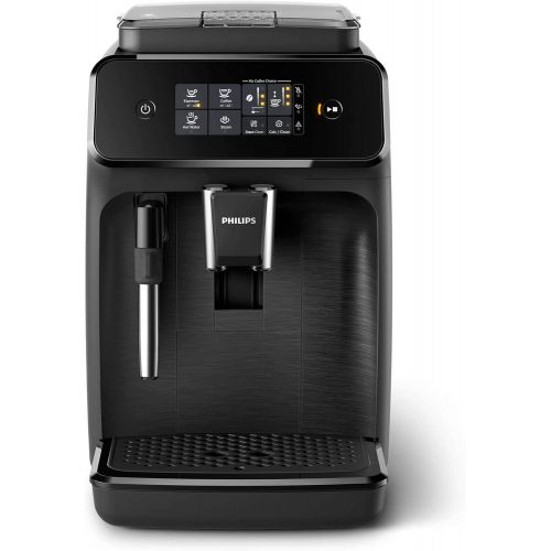 필립스 PHILIPS Philips EP1220/00 Serie 1200 Espresso-Kaffeeautomaten, mattes Schwarz, 1,8 l, Stahl