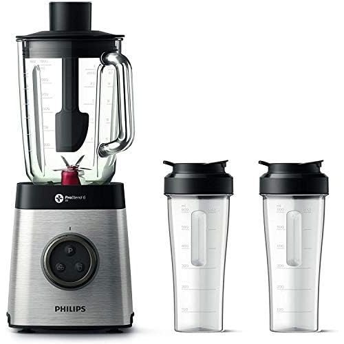 필립스 Philips HR1921/20 Entsafter, FiberBoost, QuickClean Technologie, Vorspuelfunktion, 1100 W, edelstahl mit Zitruspressenaufsatz