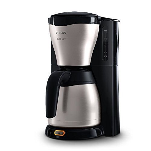 필립스 Philips HD7546/20 Gaia Filter-Kaffeemaschine mit Thermo-Kanne, schwarz/metall