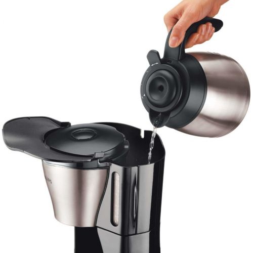 필립스 Philips HD7546/20 Gaia Filter-Kaffeemaschine mit Thermo-Kanne, schwarz/metall