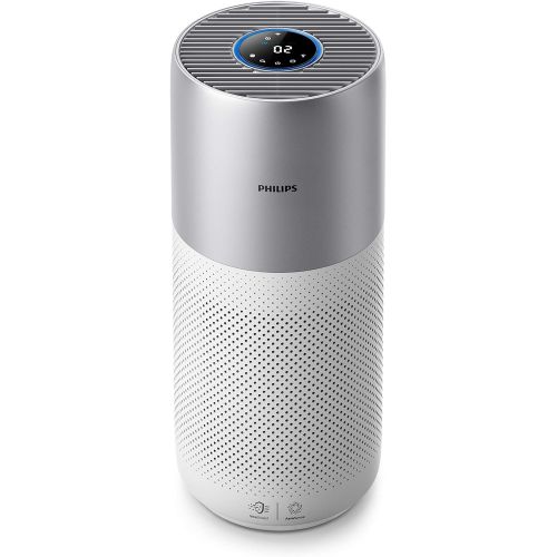 필립스 Philips AC3036/10 Luftreiniger Connected 3000I (fuer Allergiker und Raucher, bis zu 104M², Cadr 400M³/H, Aerasense-Sensor, mit App-Steuerung) weiss/silber mit Ersatzfilter FY3430/30