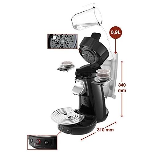 필립스 Philips Senseo Viva Cafe HD6563/60 Kaffeepadmaschine (Crema plus, Standard, Kaffee-Starkeeinstellung) schwarz