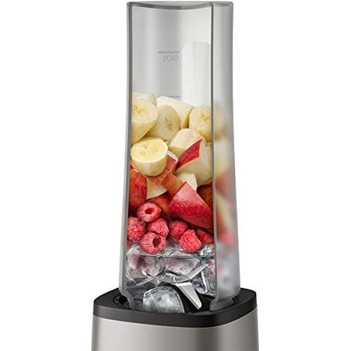 필립스 Philips HR2600/80 Mini-Standmixer ( 350 W, 28.000 Umdr. /Min., 0,7 L Fassungsvermoegen, Trinkflasche, spuelmaschinenfest) silber