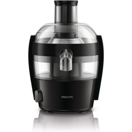 필립스 Philips HR1832/00 Viva Collection Entsafter 500 W, kompaktes Design, 1,5 L in einem Durchgang, schnelle Reinigung, schwarz