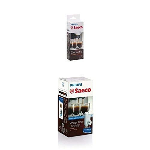 필립스 Philips Saeco Espresso Machine Liquid Decalcifier and CA6702/00 Intenza Water Filter Bundle