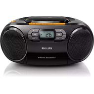 PHILIPS Stereo CD Cassette Player, Portable Boombox, USB, FM, MP3, Tape, AZ328