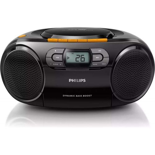 필립스 PHILIPS Stereo CD Cassette Player, Portable Boombox, USB, FM, MP3, Tape, AZ328