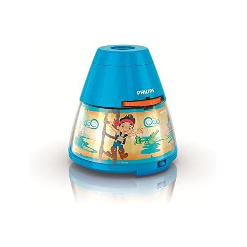 필립스 Philips 717690548 Jake The Never Land Pirate Disney 2 in 1 Projector and Night Light, 4.53 x 4.53 x 4.65, Blue