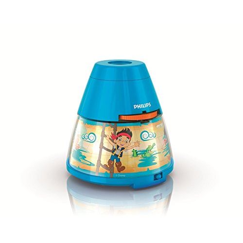 필립스 Philips 717690548 Jake The Never Land Pirate Disney 2 in 1 Projector and Night Light, 4.53 x 4.53 x 4.65, Blue