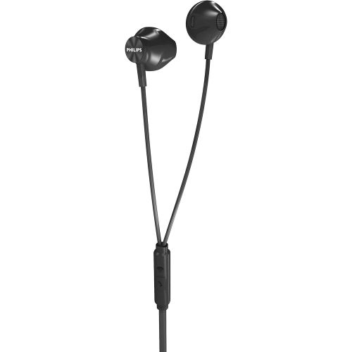 필립스 PHILIPS Wired Earbuds with Microphone - Ergonomic Comfort-Fit in Ear Headphones with Mic for Cell Phones, Earphones with Microphone with Bass Clear Sound - Black
