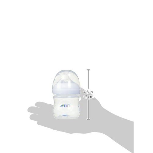 필립스 Philips Avent Natural Baby Bottle, Clear, 4 Oz, 4pk, SCF010/47