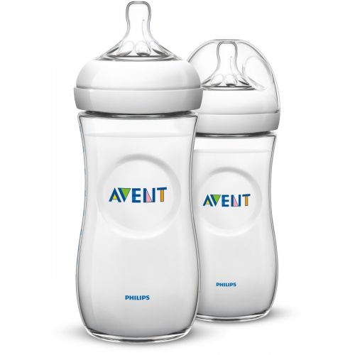 필립스 Philips Avent Natural Baby Bottle, Clear, 11oz, 2pk, SCF016/27