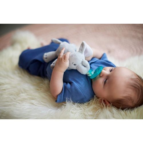 필립스 Philips Avent Soothie Snuggle Pacifier, 0-3 Months, Elephant, SCF347/03