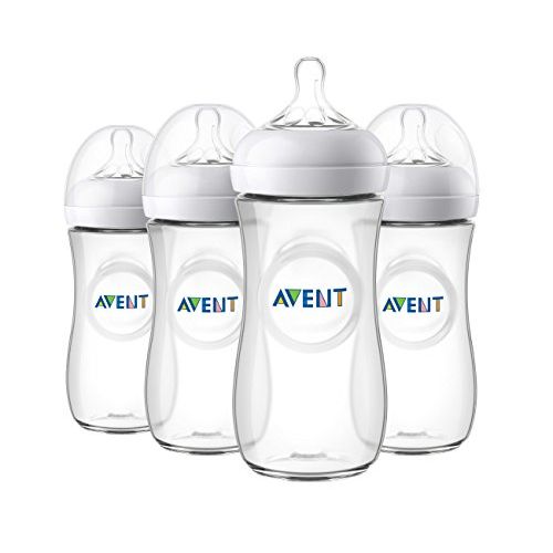 필립스 Philips Avent Natural Baby Bottle, Clear, 11 Oz, 4pk, SCF016/47