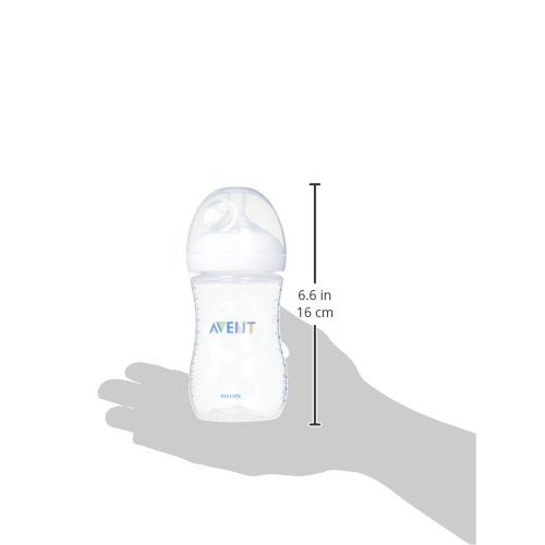 필립스 Philips Avent Natural Baby Bottle, Clear, 9oz, 4pk, SCF013/47