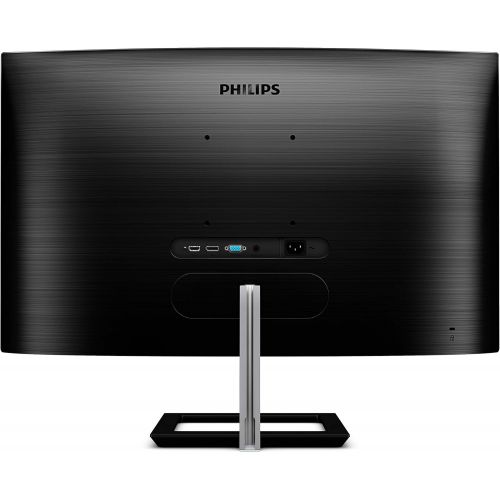 필립스 Philips Computer Monitors Philips 325E1C 32 Surper-Curved Frameless Monitor, Quad HD 2K, 123% sRGB, 75Hz FreeSync, VESA, 4Yr Advance Replacement Warranty, Black/Silver