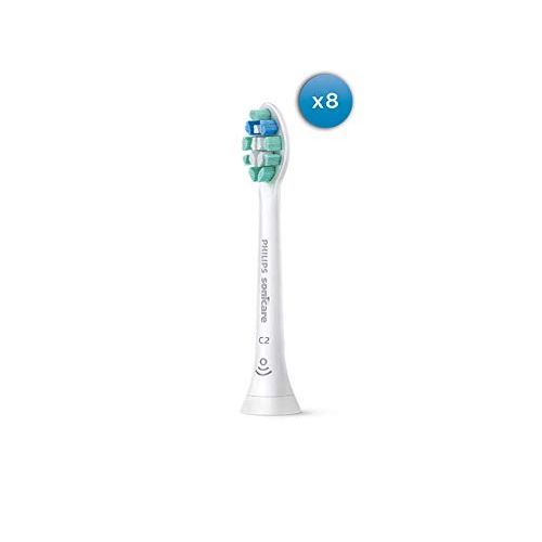 필립스 Philips Sonicare Optimal Plaque Defence BrushSync Enabled Replacement Brush Heads, 8pk, White - HX9028/12