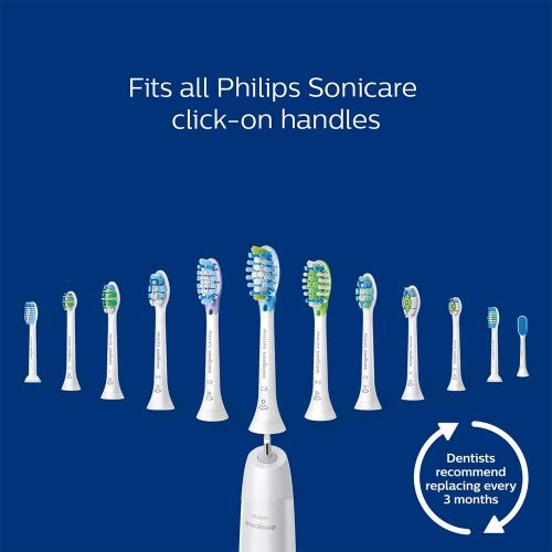 필립스 Philips Genuine Sonicare Pro Results Brush Heads, White, Pack of 8 - HX6018/26
