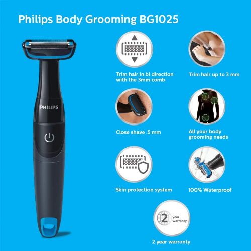 필립스 Philips BG1025/15 Body Groomer, (Black)
