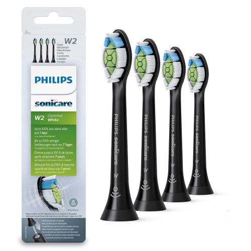 필립스 Philips Sonicare W2 Optimal White, Standard Sonic Toothbrush Heads - 4 Pack