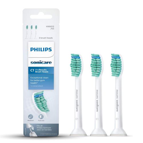 필립스 Genuine Philips Sonicare Proresults Replacement Toothbrush Heads, Hx6013/63, White, 3 Count