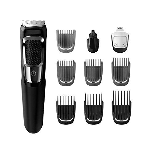 필립스 PHILIPS norelco all-in-one turbo-powered multigroom beard nose ear trimmer & shaver with 13 attachments