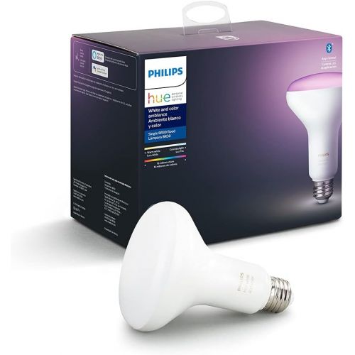 필립스 Philips Hue Single Premium BR30 Smart Bulb Downlight for 5-6 inch recessed cans, 16 million colors (Hue Hub Required, Works with Alexa), Old Version