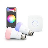 Philips Hue 2-Pack Premium Smart Light Starter Kit, 16 million colors, for most lamps & overhead lights, Works with Alexa, Apple HomeKit and Google Assistant