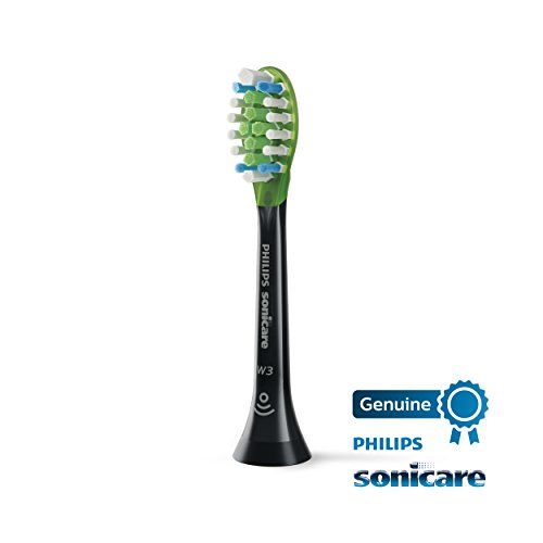 필립스 Philips Sonicare Premium White replacement toothbrush heads, HX9064/95, BrushSync technology, Black 4-pk