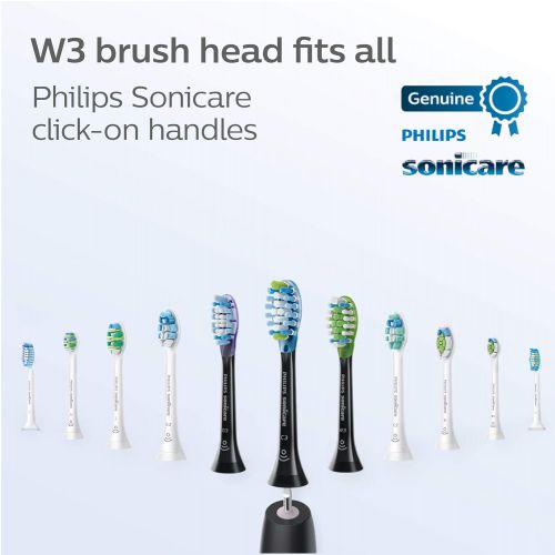 필립스 Philips Sonicare Premium White replacement toothbrush heads, HX9064/95, BrushSync technology, Black 4-pk