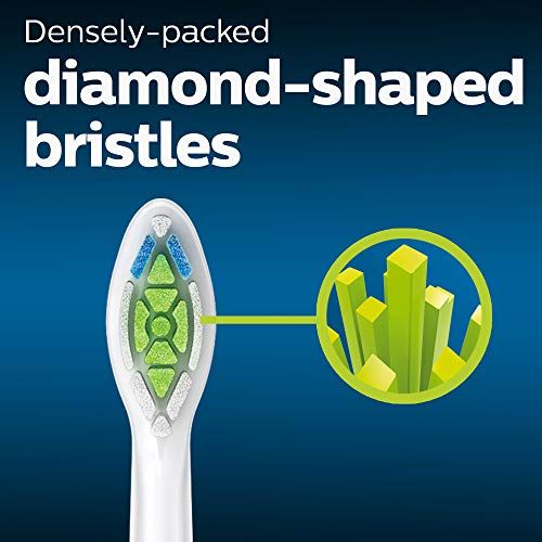 필립스 Philips Sonicare HX6064/65 Genuine DiamondClean replacement toothbrush heads, BrushSync technology, White 4-pk