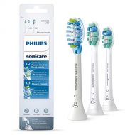 Philips Sonicare HX9023/69 Genuine Toothbrush Head Variety Pack  C3 Premium Plaque Control & C2 Optimal Plaque Control, 3 Pack, white