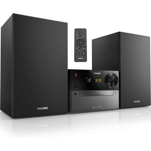 필립스 [아마존베스트]Philips Bluetooth Stereo System for Home with CD Player, Wireless Streaming, MP3, USB, Audio in, FM Radio, 15W, Micro Music Sound System