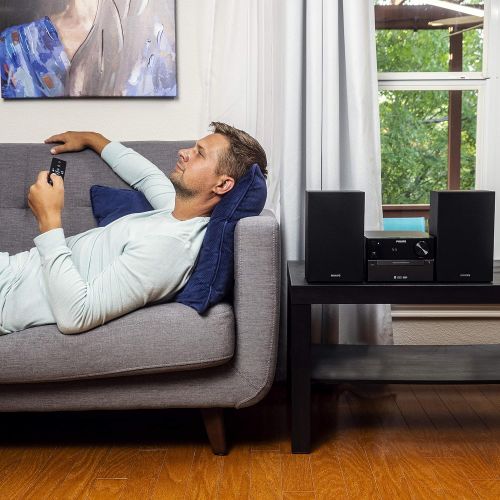 필립스 [아마존베스트]Philips Bluetooth Stereo System for Home with CD Player, Wireless Streaming, MP3, USB, Audio in, FM Radio, 15W, Micro Music Sound System
