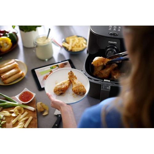 필립스 [아마존베스트]Philips Premium TurboStar 1.8lb/2.75qt Airfryer - HD9721/96 (Latest Model 2020) (Analog Black)