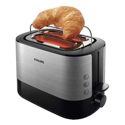 필립스 [아마존베스트]Philips HD2639/90  Toaster (730 W, Extra Large Slot, Sandwich Accessories), Black and Silver