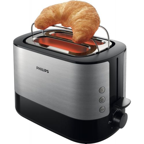 필립스 [아마존베스트]Philips HD2639/90  Toaster (730 W, Extra Large Slot, Sandwich Accessories), Black and Silver