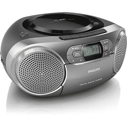 필립스 [아마존베스트]Philips Audio Philips AZB600 CD Radio Recorder with DAB+ (Dynamic Bass Boost, FM DAB+, CD, Cassette Deck) Silver