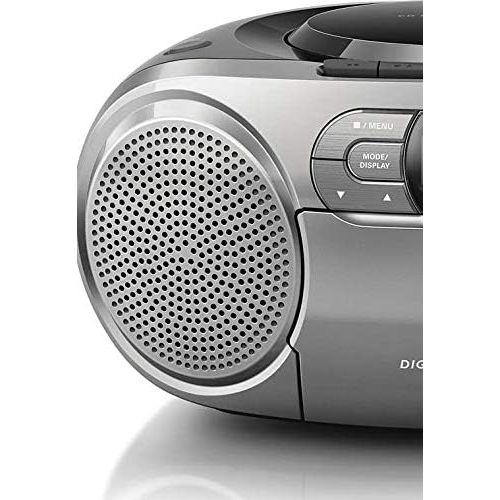 필립스 [아마존베스트]Philips Audio Philips AZB600 CD Radio Recorder with DAB+ (Dynamic Bass Boost, FM DAB+, CD, Cassette Deck) Silver