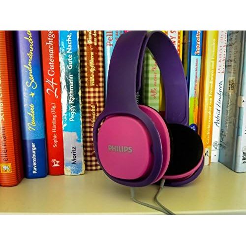 필립스 [아마존베스트]Philips Audio :Philips SHK2000PK/00 Lightweight Kids Headphones With Volume Control - Pink/Purple