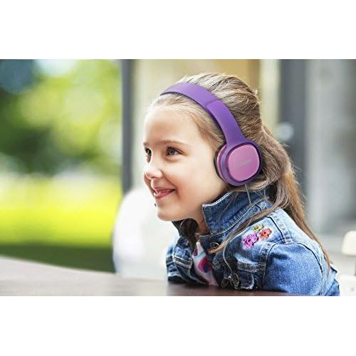 필립스 [아마존베스트]Philips Audio :Philips SHK2000PK/00 Lightweight Kids Headphones With Volume Control - Pink/Purple