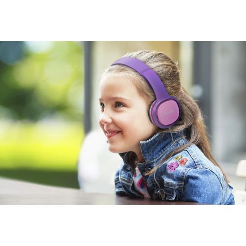 필립스 [아마존베스트]Philips Audio :Philips SHK2000PK/00 Lightweight Kids Headphones With Volume Control - Pink/Purple